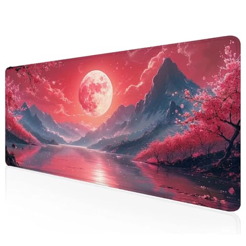 Gaming Mauspad XXL 900x600x3mm Blume Mousepad Groß Vernähte Kanten Schreibtischunterlage Mond Wasserdicht Anti-Rutsch Gummibasis Keyboard Pad for Home Desk Office Deko,Geschenke Z-9 Gaming Mauspad XXL 900x600x3mm Blume Mousepad Groß Vernähte Kanten Schreibtischunterlage Mond Wasserdicht Anti-Rutsch Gummibasis Keyboard Pad for Home Desk Office Deko,Geschenke Z-9 von Mefooge