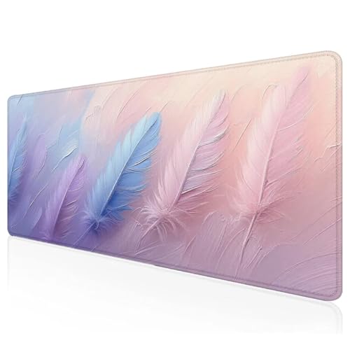 Gaming Mauspad XXL 900x600x3mm Feder Mousepad Groß Vernähte Kanten Schreibtischunterlage Rosa Wasserdicht Anti-Rutsch Gummibasis Keyboard Pad for Home Desk Office Deko,Geschenke L-36 Gaming Mauspad XXL 900x600x3mm Feder Mousepad Groß Vernähte Kanten Schreibtischunterlage Rosa Wasserdicht Anti-Rutsch Gummibasis Keyboard Pad for Home Desk Office Deko,Geschenke L-36 von Mefooge