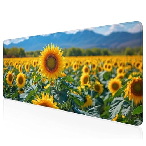 Gelb Mousepad XXL 1000x500x3mm Gaming Mauspad Sonnenblume Schreibtischunterlage mit Vernähte Kanten Wasserdicht Anti-Rutsch Groß Erweiterter Keyboard Pad für Home Office Computerzubehör F-81 Gelb Mousepad XXL 1000x500x3mm Gaming Mauspad Sonnenblume Schreibtischunterlage mit Vernähte Kanten Wasserdicht Anti-Rutsch Groß Erweiterter Keyboard Pad für Home Office Computerzubehör F-81 von Mefooge