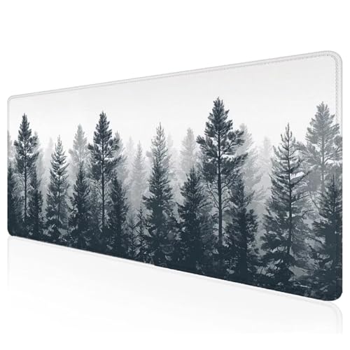 Grün Mousepad XXL 900x400x3mm Gaming Mauspad Baum Schreibtischunterlage mit Vernähte Kanten Wasserdicht Anti-Rutsch Groß Erweiterter Keyboard Pad für Home Office Computerzubehör L-1 von Mefooge