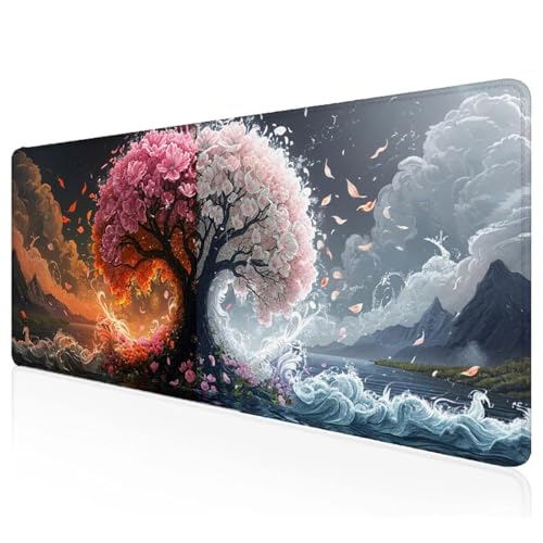 Rosa Mousepad XXL 900x400x3mm Gaming Mauspad Weiß Schreibtischunterlage mit Vernähte Kanten Wasserdicht Anti-Rutsch Groß Erweiterter Keyboard Pad für Home Office Computerzubehör Y-11 Rosa Mousepad XXL 900x400x3mm Gaming Mauspad Weiß Schreibtischunterlage mit Vernähte Kanten Wasserdicht Anti-Rutsch Groß Erweiterter Keyboard Pad für Home Office Computerzubehör Y-11 von Mefooge