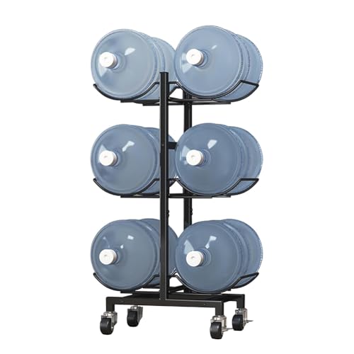 MegLob Faltbarer Wasserflaschenhalter, Tragbarer 5 -Gallonen -Wasserkühler -Krug -Rack Mit Rädern, Hochleistungs -Wasserspender -Rack Für Büro, Faltbare Wasserkrug -Rack in 4 Rädern von MegLob