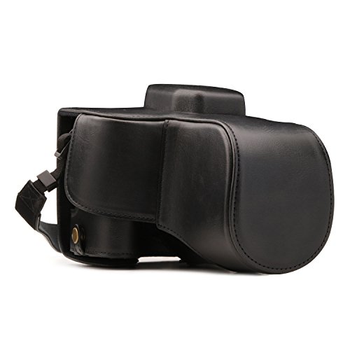 MegaGear Canon EOS Rebel SL2, EOS 200D, Kiss X9 18-55mm Objektiv Ever Ready Leder Kamera-Case mit Trageriemen und Batteriezugang schwarz MG1303 MegaGear Canon EOS Rebel SL2, EOS 200D, Kiss X9 18-55mm Objektiv Ever Ready Leder Kamera-Case mit Trageriemen und Batteriezugang schwarz MG1303 von MegaGear
