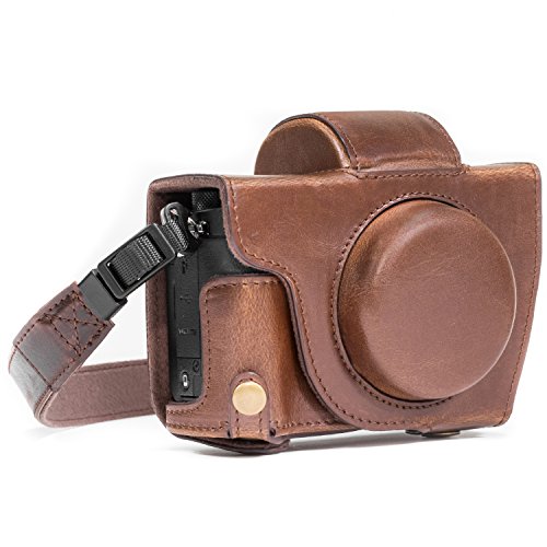 MegaGear Canon PowerShot G5 X Ever Ready Leder Kamera-Case mit Trageriemen und Batteriezugang Dunkelbraun MG1067 MegaGear Canon PowerShot G5 X Ever Ready Leder Kamera-Case mit Trageriemen und Batteriezugang Dunkelbraun MG1067 von MegaGear