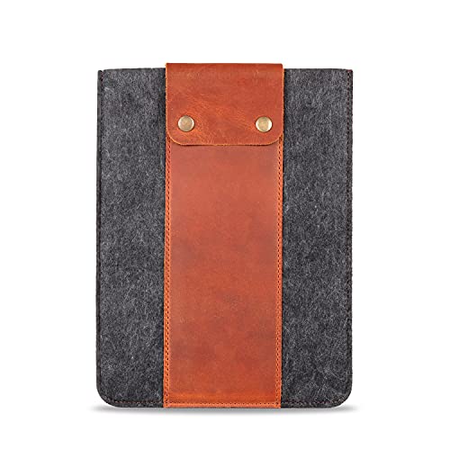 MegaGear Echtleder- und Fleece-Tablet-Hülle für iPad Pro & iPad Air, Alle Generationen iPad Air & iPad Pro, iPad Pro 12.9, iPad Pro 11 von MegaGear