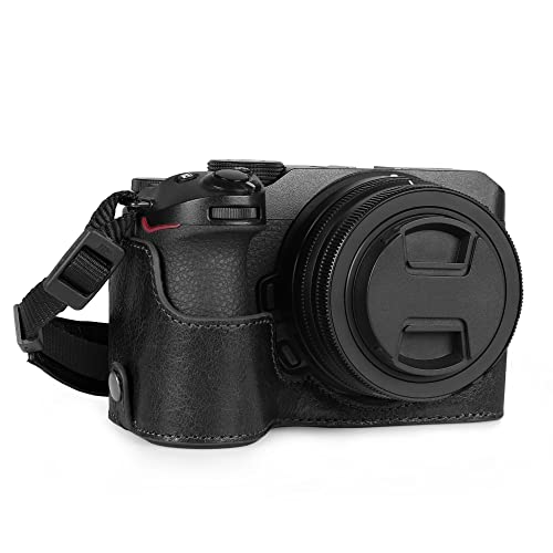 MegaGear Ever Ready Kameratasche aus echtem Leder, kompatibel mit Nikon Z30 (Schwarz) von MegaGear