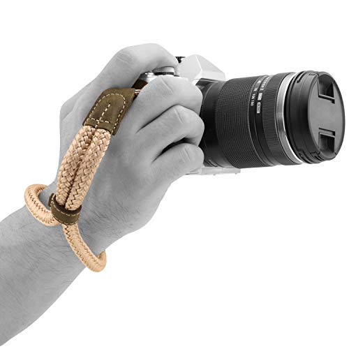MegaGear Handschlaufe für SLR, DSLR-Kamera, Baumwolle, klein, Khaki-Grün von MegaGear