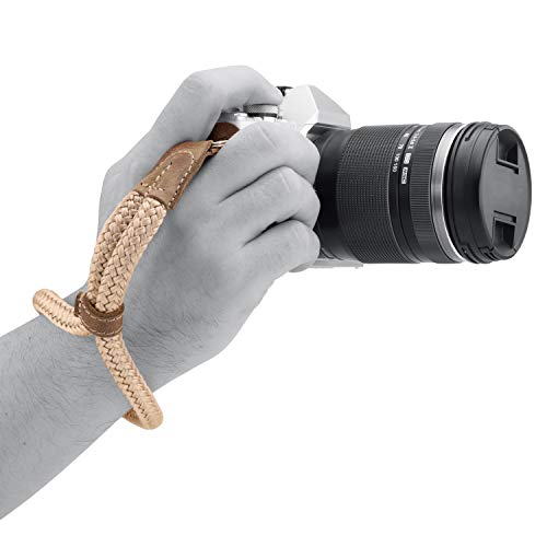 MegaGear Handschlaufe für SLR, DSLR-Kamera, Baumwolle, klein, nerzfarben, Mink, Small - 23cm/9inc, MG1792 von MegaGear