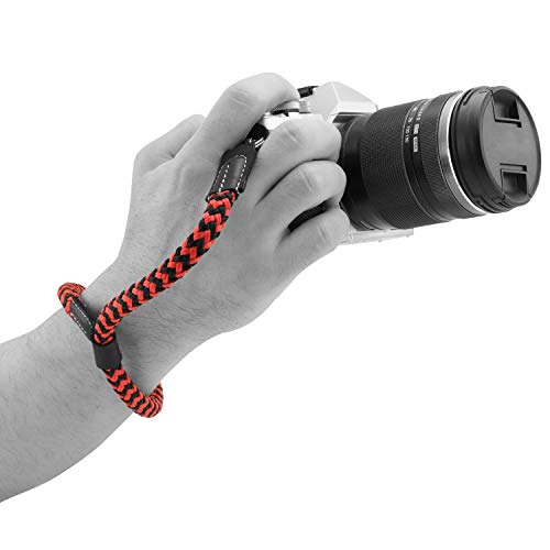 MegaGear Handschlaufe für SLR, DSLR-Kamera, Baumwolle, rot, MG1781 von MegaGear