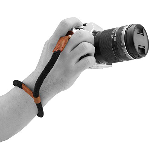 MegaGear Handschlaufe für SLR, DSLR-Kamera, Baumwolle, schwarz, MG1779 von MegaGear