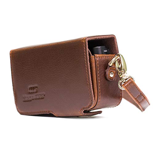 MegaGear Leder Kameratasche mit Trageriemen kompatibel mit Sony Cyber-Shot DSC-RX100 VII, ZV-1, DSC-RX100 VI, DSC-RX100 V, DSC-RX100 IV, DSC-RX100 III, DSC-RX100 II - Dunkelbraun, MG1053 MegaGear Leder Kameratasche mit Trageriemen kompatibel mit Sony Cyber-Shot DSC-RX100 VII, ZV-1, DSC-RX100 VI, DSC-RX100 V, DSC-RX100 IV, DSC-RX100 III, DSC-RX100 II - Dunkelbraun, MG1053 von MegaGear