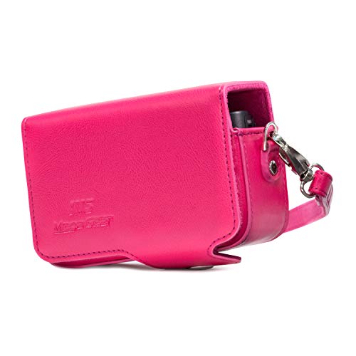 MegaGear Leder Kameratasche mit Trageriemen kompatibel mit Sony Cyber-Shot DSC-RX100 VII, ZV-1, DSC-RX100 VI, DSC-RX100 V, DSC-RX100 IV, DSC-RX100 III, DSC-RX100 II - Rosa, MG1207 MegaGear Leder Kameratasche mit Trageriemen kompatibel mit Sony Cyber-Shot DSC-RX100 VII, ZV-1, DSC-RX100 VI, DSC-RX100 V, DSC-RX100 IV, DSC-RX100 III, DSC-RX100 II - Rosa, MG1207 von MegaGear