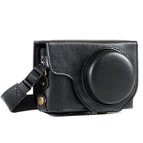 MegaGear MG1258 Panasonic Lumix DC-TZ95, DC-TZ90 Ever Ready Leder Kamera-Case mit Trageriemen - Schwarz MegaGear MG1258 Panasonic Lumix DC-TZ95, DC-TZ90 Ever Ready Leder Kamera-Case mit Trageriemen - Schwarz von MegaGear