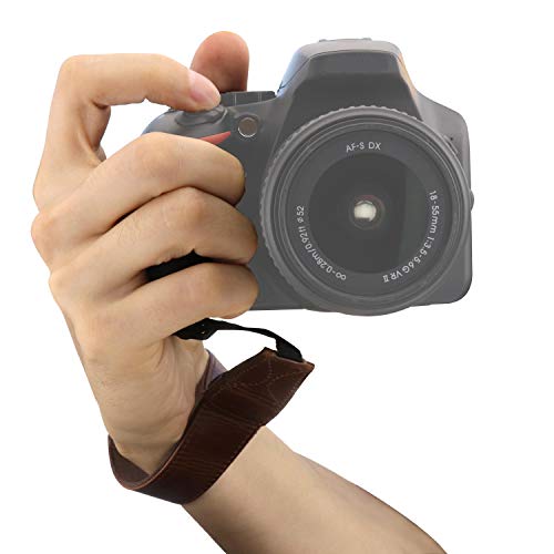 MegaGear MG1411 Ultraleichte Handschlaufe aus Leder für alle Kamera - Dunkelbraun von MegaGear