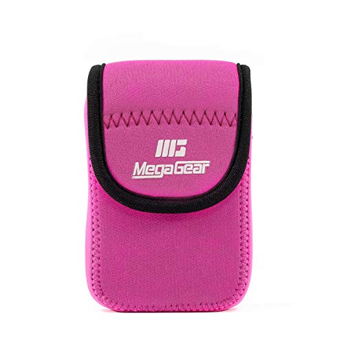 MegaGear Nikon Coolpix S7000, L32 Ultraleichte Kameratasche aus Neopren mit Karabiner Haken rosa von MegaGear