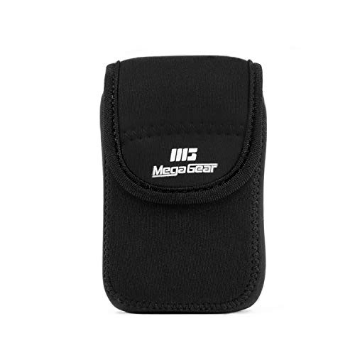 MegaGear ''Ultra Light'' Neopren-Kamera Tasche mit Karabiner für Canon PowerShot G7 X, Canon PowerShot G7 X Mark II, Nikon COOLPIX AW130, S9900, Olympus STYLUS XZ-2 (Schwarz) von MegaGear