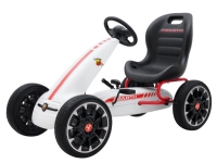 Abarth Pedal GoKart für Kinder 3-8 Jahre, Weiß von MegaLeg