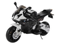 BMW S 1000 RR Motorrad für Kinder 12V mit Gummirädern, Schwarz von MegaLeg