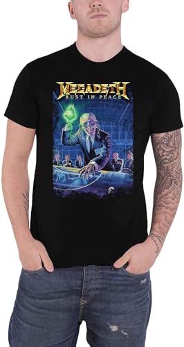 Rock Off Megadeth 'Rust in Peace 30th Anniversary' (Black) T-Shirt (Medium) von Megadeth