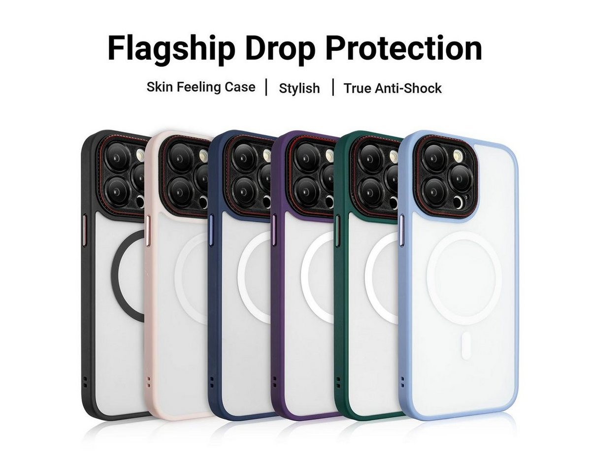 Megaphonic Handyhülle Magsafe Case für iPhone 15 Pro Max Magnet Case mit Kameraglas, Dunkeltransparente Rückseite Megaphonic Handyhülle Magsafe Case für iPhone 15 Pro Max Magnet Case mit Kameraglas, Dunkeltransparente Rückseite von Megaphonic