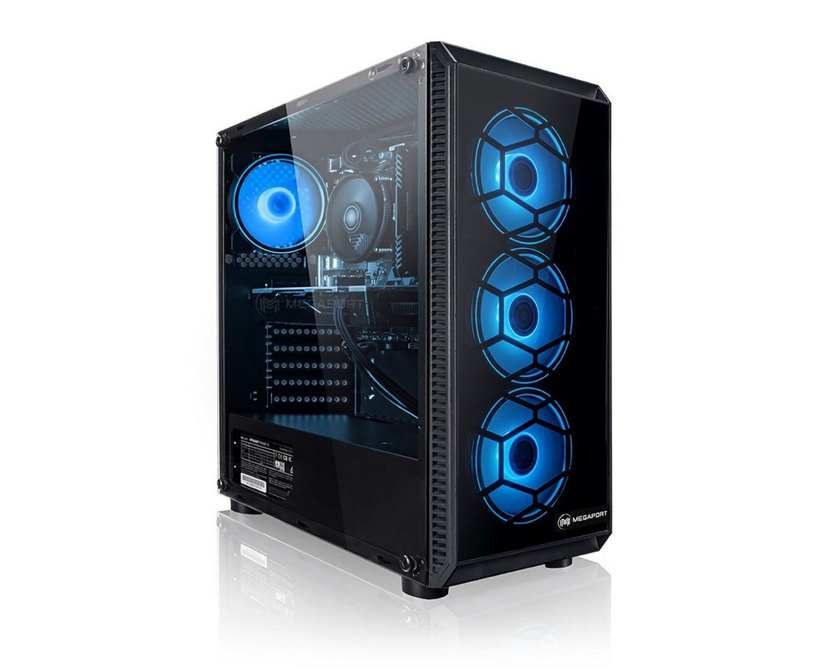 Megaport Gaming-PC (AMD Ryzen 5 4500 6x3,60 GHz 4500, GeForce GTX 1650, 16 GB RAM, 500 GB SSD, Luftkühlung, OHNE Betriebssystem, WLAN) von Megaport