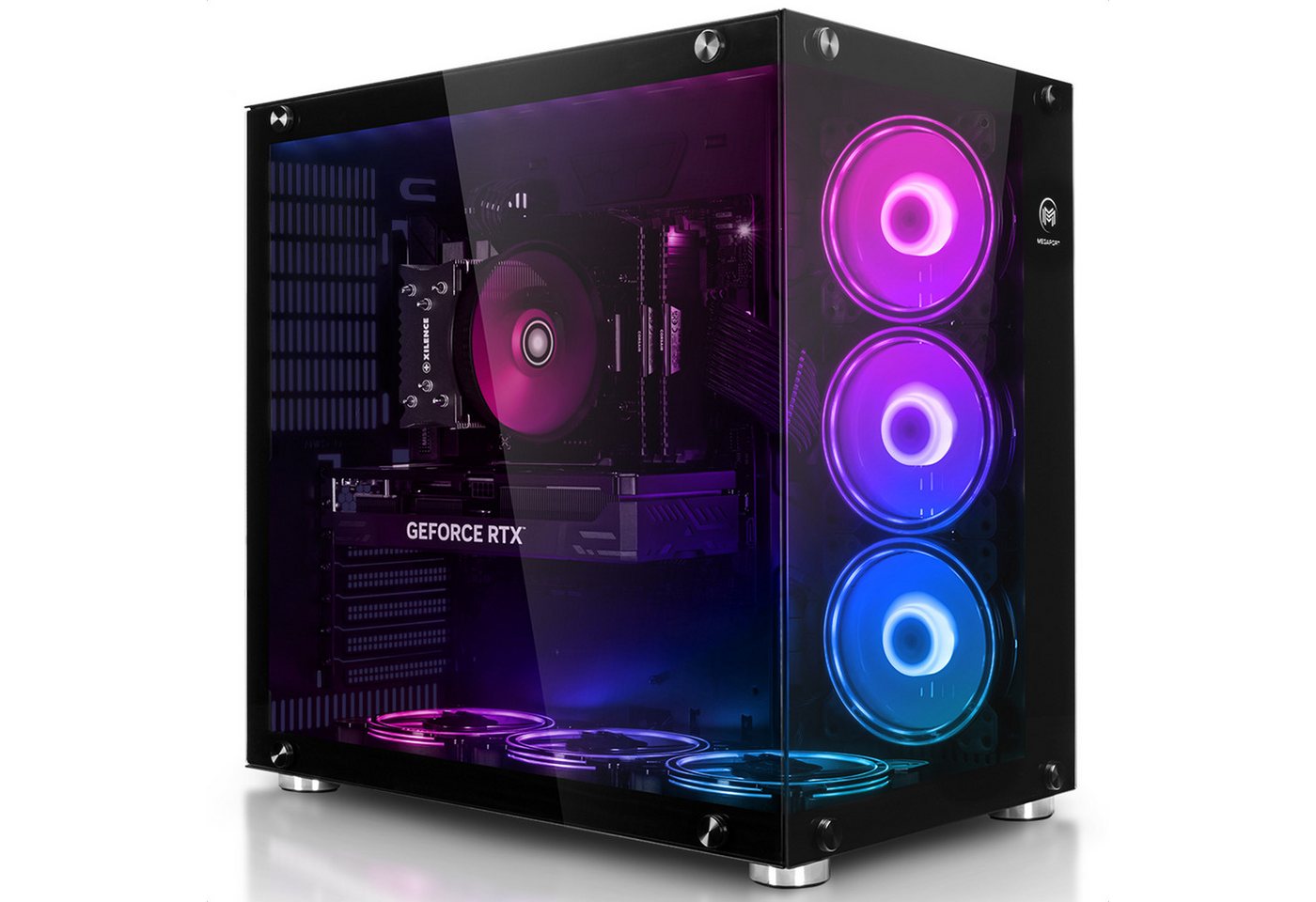 Megaport Gaming-PC (AMD Ryzen 5 5500, AMD Radeon RX 6600, 16 GB RAM, 1000 GB SSD, Luftkühlung, Windows 11, WLAN) von Megaport