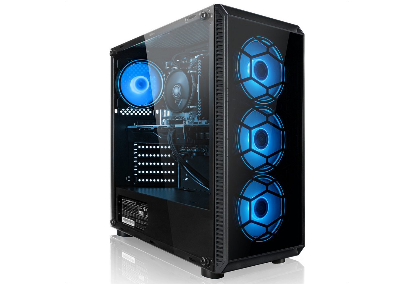 Megaport Gaming-PC (AMD Ryzen 5 5600 6x3,50 GHz 5600, GeForce GTX 1650 4GB, 16 GB RAM, 500 GB SSD, Luftkühlung, Windows 11, WLAN) von Megaport