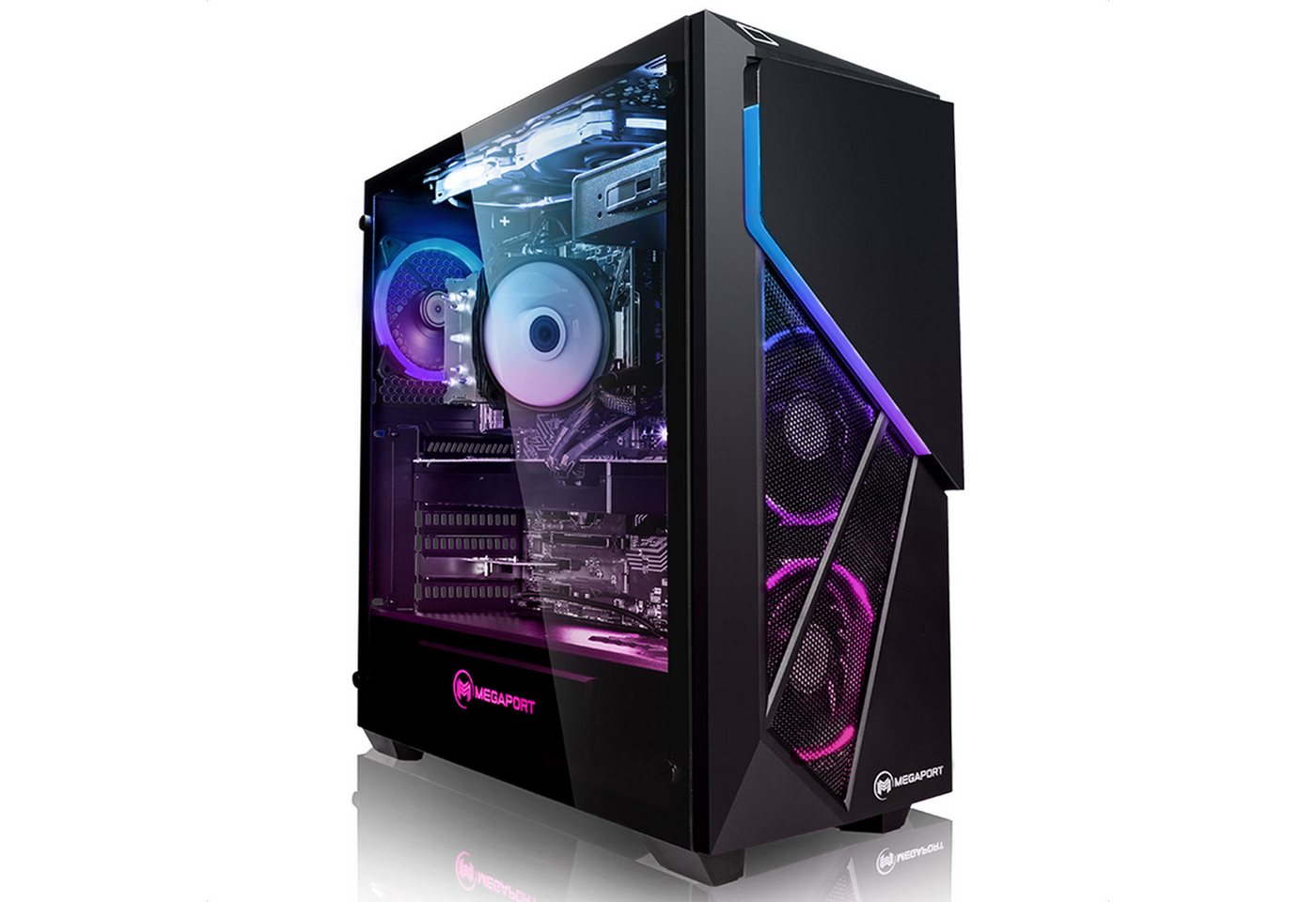 Megaport Gaming-PC (Intel Core i5-13400F 13400F, GeForce GTX 1650 4GB, 16 GB RAM, 1000 GB SSD, Luftkühlung, Windows 11, WLAN) von Megaport