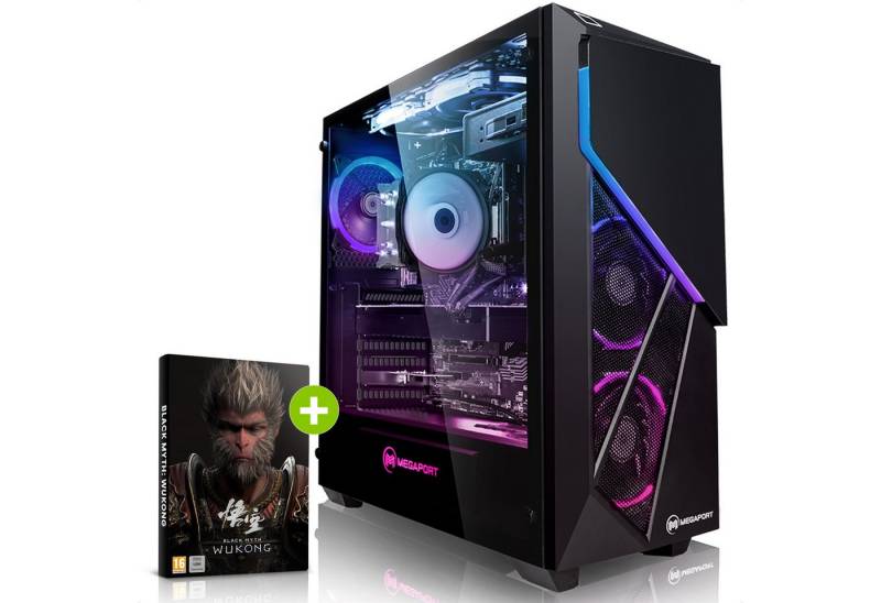 Megaport Gaming-PC (Intel Core i5-13400F 13400F, GeForce RTX 4070 12GB, 32 GB RAM, 1000 GB SSD, Luftkühlung, Windows 11) von Megaport