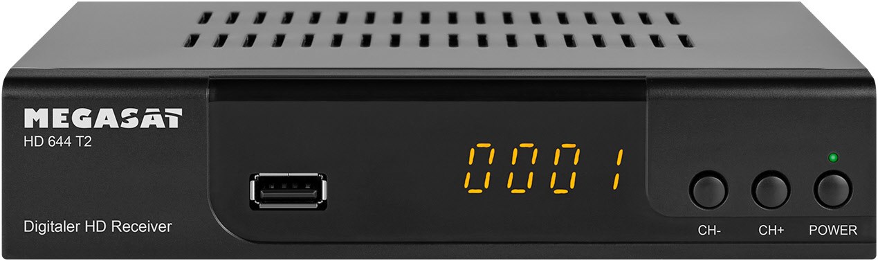 HD 644 T2 DVB-T2 Receiver schwarz von Megasat