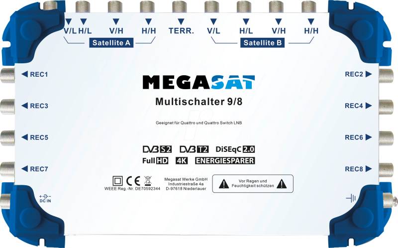 MEGASAT 0600151 - Multischalter 9 in 8 von Megasat