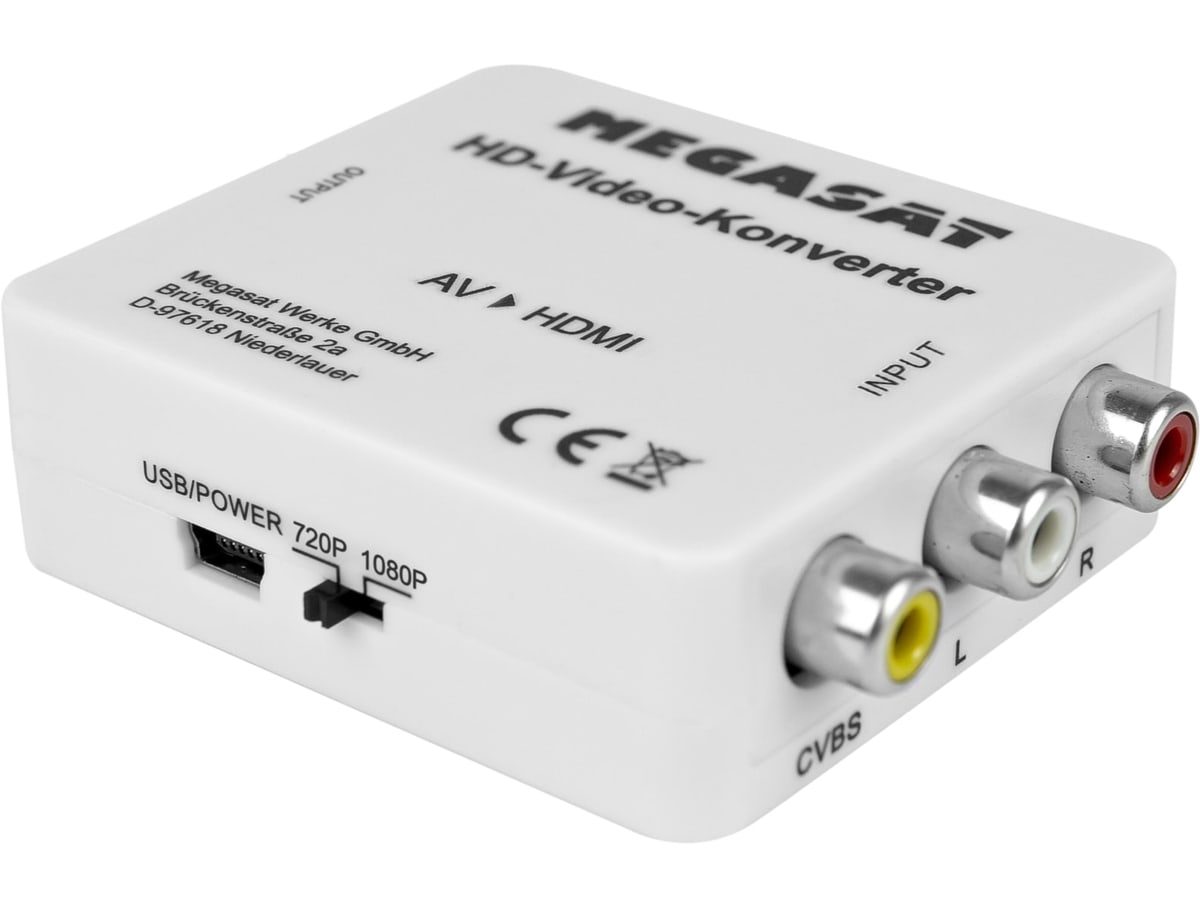 MEGASAT HD-Video-Konverter, AV zu HDMI MEGASAT HD-Video-Konverter, AV zu HDMI von Megasat