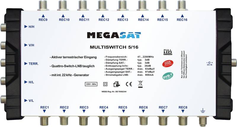MEGASAT Multischalter 5/16 0600152 von Megasat