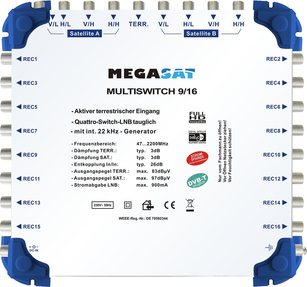 MEGASAT Multischalter 9/16 0600153 MEGASAT Multischalter 9/16 0600153 von Megasat