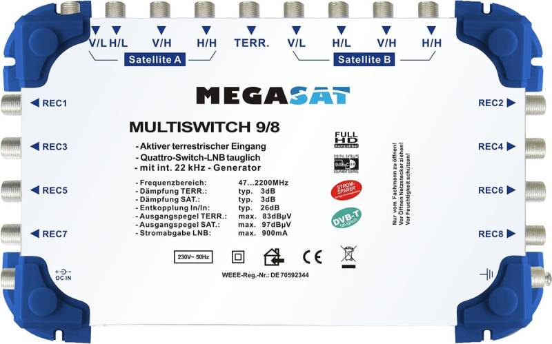 MEGASAT Multischalter 9/8 0600151 von Megasat