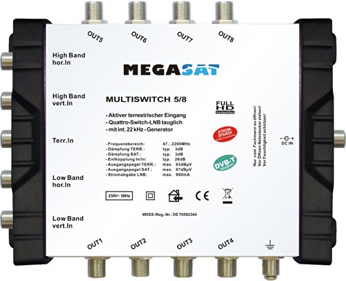 MegaSat 0600150 Profiline Multischalter 5/8 von Megasat