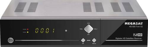 MegaSat HD 935 Twin V2 HD-SAT-Receiver Aufnahmefunktion, Ethernet-Anschluss, Twin Tuner Anzahl Tuner von Megasat