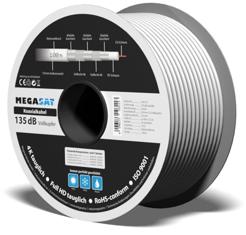 MegaSat Koaxial Kabel 135 db (100m) von Megasat