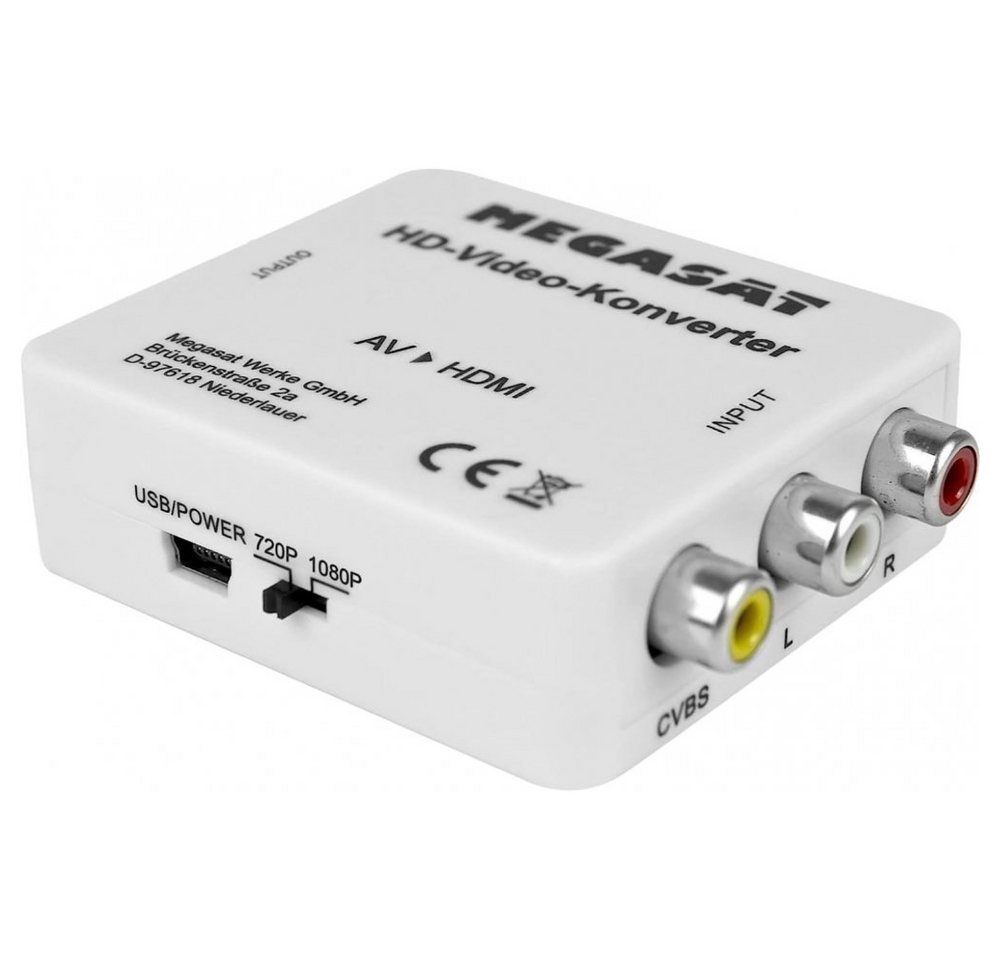 Megasat 900196 - HD-Video-Konverter - AV zu HDMI - schwarz HDMI-Adapter zu HDMI Megasat 900196 - HD-Video-Konverter - AV zu HDMI - schwarz HDMI-Adapter zu HDMI von Megasat
