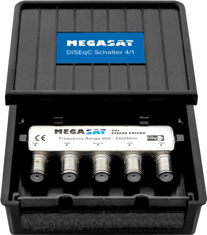 Megasat DiSEqC Switch 4-1 Pro Satblock-Verteilung 4 Eingänge 1 Ausgänge (600137) von Megasat