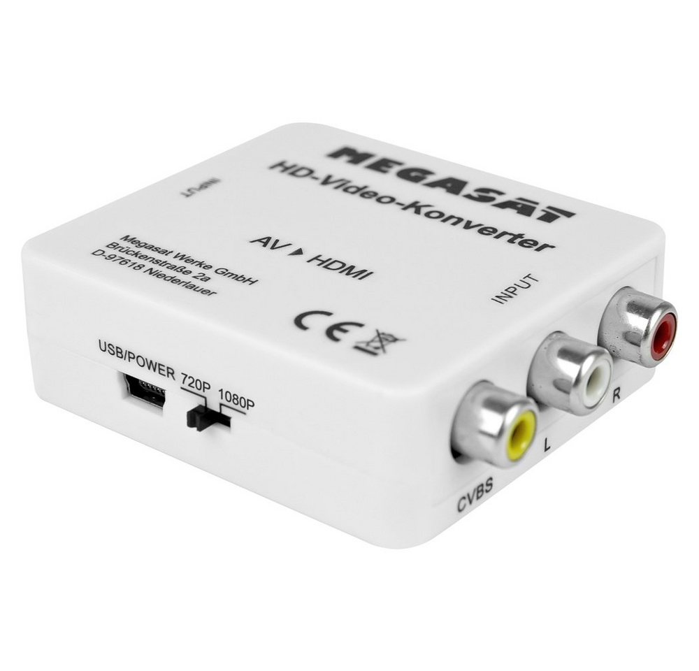Megasat MegaSat AV Konverter Megasat HD-Video-Konverter (AV zu HDMI) [AV - HDM Audio-Adapter von Megasat