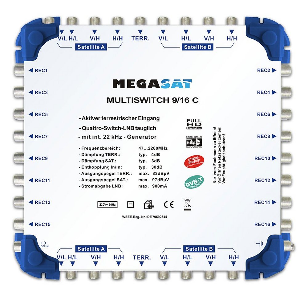 Megasat SAT-Multischalter Megasat SAT-Multischalter von Megasat