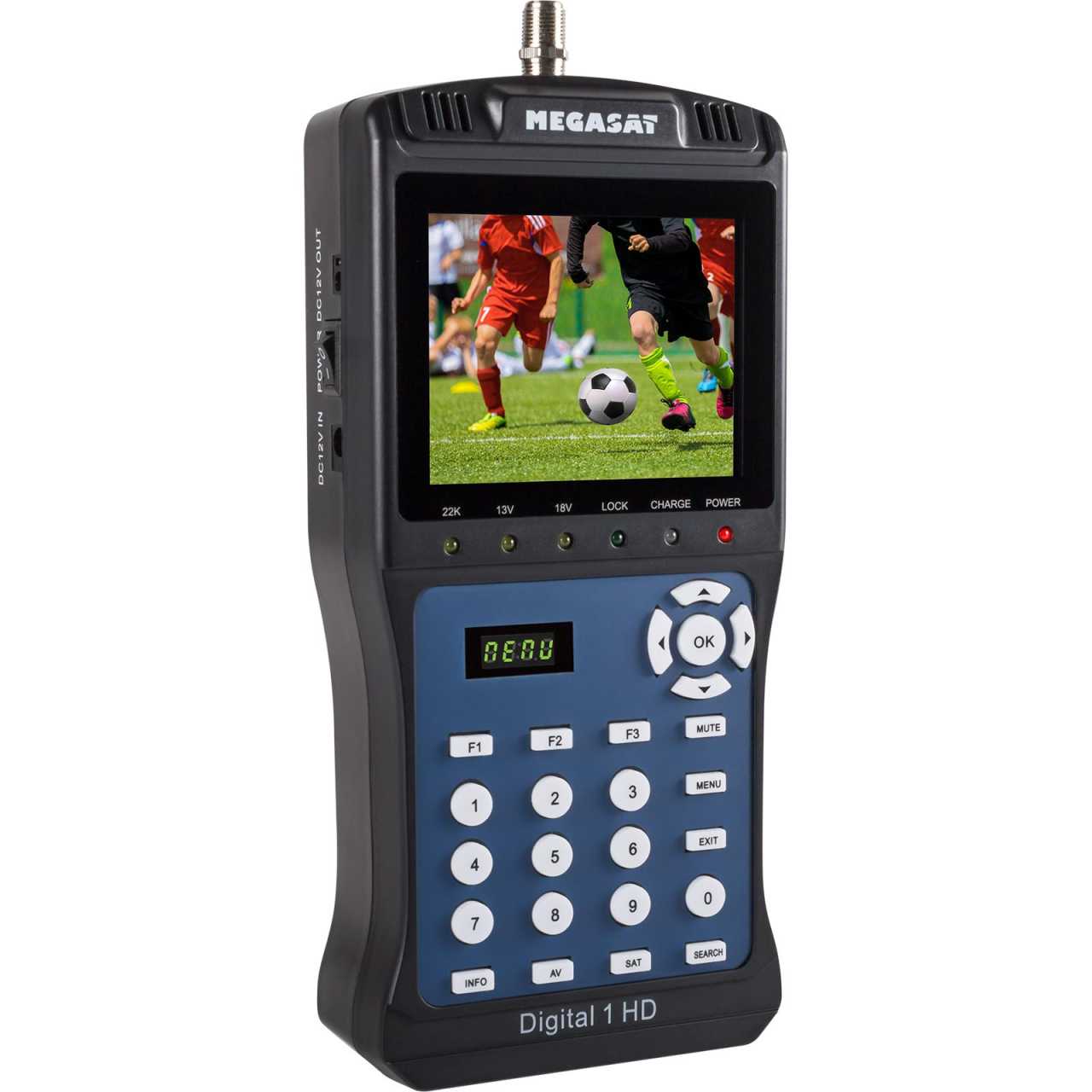 Megasat Satmessgerät Digital 1 HD TV LCD DVB-S2 Satelliten-Finder Vorprogrammiert von Megasat