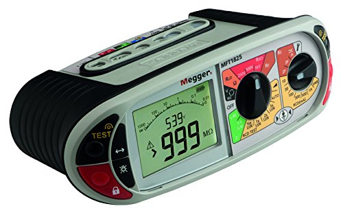 Megger 1002-408 MFT1825-SC-DE Installationstester, Durchgangsmessung mit 200 mA, Isolationsprüfung mit 100V bis 1000V, 2 und 3-polige Schleifenm von Megger