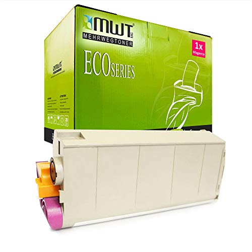 1x MWT Druckerpatrone für Oki ES 7411 DN WT ersetzt Magenta Rot Toner-Kartusche Laser-Toner von Mehrwegtoner
