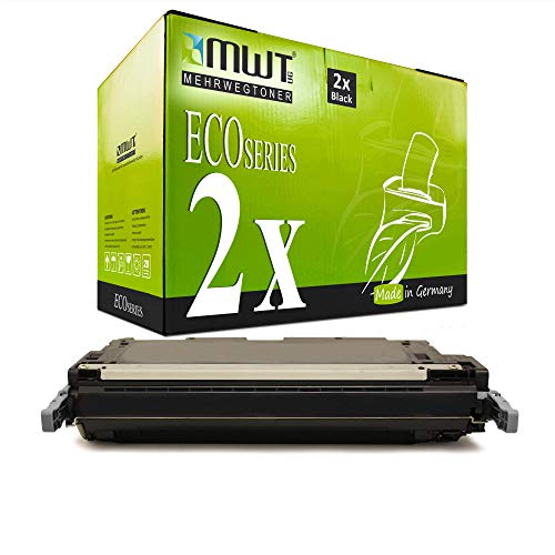 2X MWT kompatibel Toner kompatibel für HP Color Laserjet 4700 wie Q5950A 643A Black von Mehrwegtoner