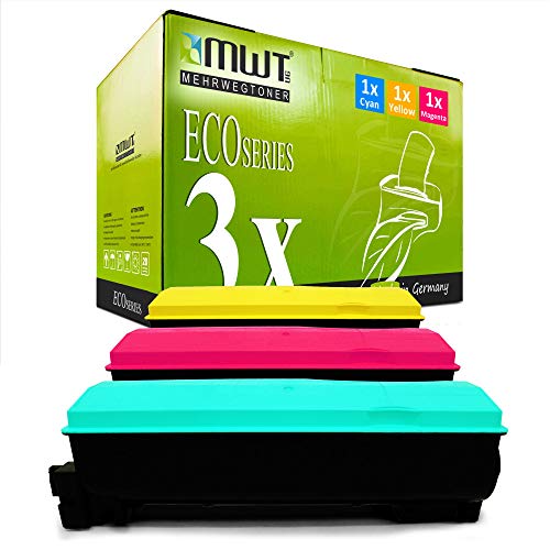 3X MWT Toner für Kyocera FS-C 5100 wie Color TK540 Cyan Magenta Yellow Druckerpatronen Patronen von Mehrwegtoner