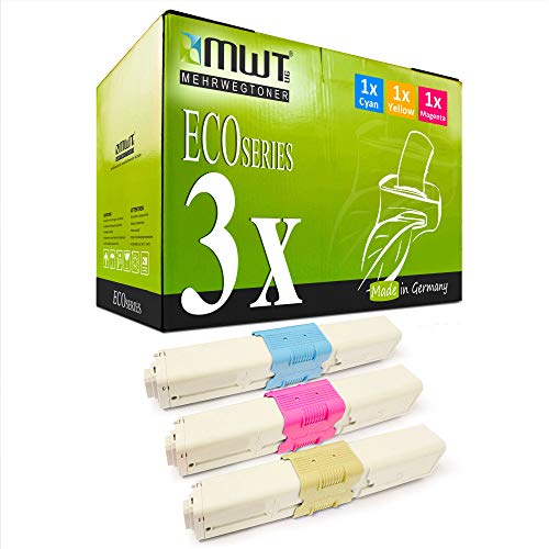 3X MWT Toner kompatibel für Oki MC 351 352 361 362 561 562 wie 44469704-44469706 Color von Mehrwegtoner