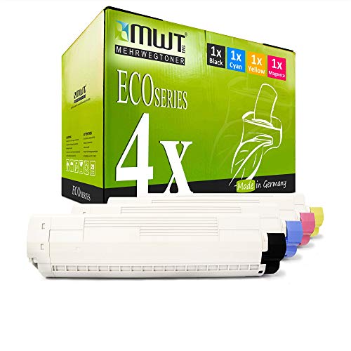 4X Kraft Office Supplies Toner kompatibel für Oki ES8461MFP ES8461DN ES8461CDTN ES8451CDXN ES8461 ES8451CDTN ES8451plus ES8461CDXN ES8451 ersetzt Set von Mehrwegtoner