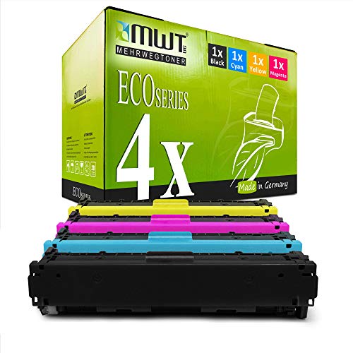 4X Kraft Office Supplies kompatibel Toner für HP Color Laserjet cm 1312 1512 NFI A WI Ei MFP CI W H WB EB CB ersetzt CB540A-43A 125A von Mehrwegtoner